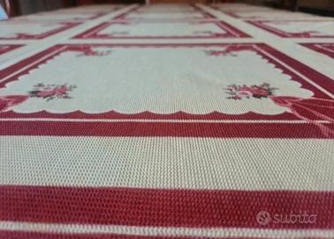 tovaglia vintage 236×132 rose anni 60