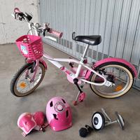 bicicletta bambina 4/6 anni con accessori