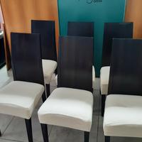 sedie in legno colore wenge n. 6 