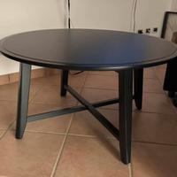 Tavolo da salotto Ikea nero rotondo