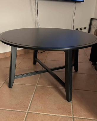 Tavolo da salotto Ikea nero rotondo