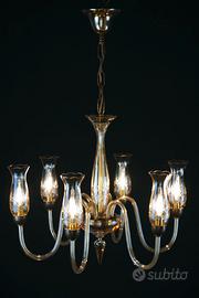 Lampadario in Vetro Soffiato