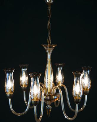 Lampadario in Vetro Soffiato
