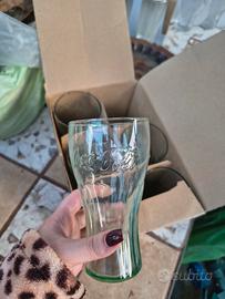 bicchieri vintage coca cola e altri bicchieri 