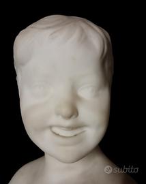 BUSTO IN MARMO "FANCIULLO CHE SORRIDE"