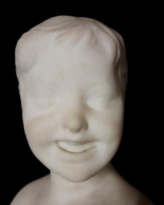BUSTO IN MARMO "FANCIULLO CHE SORRIDE"