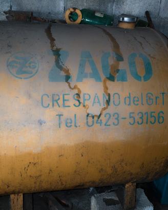 Cisterna serbatoio 1000lt Zago ferro verniciato