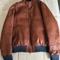 Giubbotto in pelle e piuma Stewart