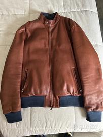 Giubbotto in pelle e piuma Stewart