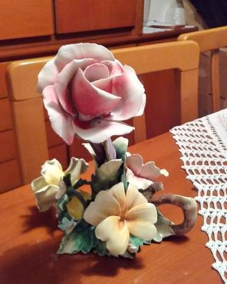 CAPODIMONTE SOPRAMMOBILE ROSE ANNI 60