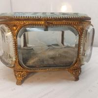 Portagioie francese in vetro bisellato