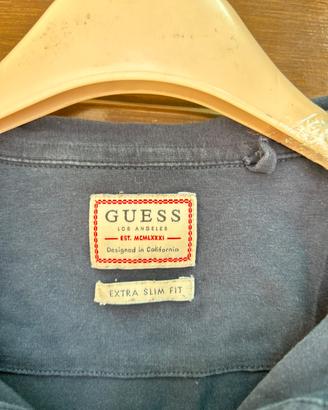 T-shirt Guess maniche corte blu M uomo
