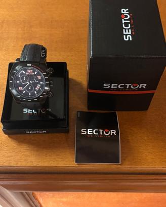 Sector Race Chronograph Black Leather 100ATM