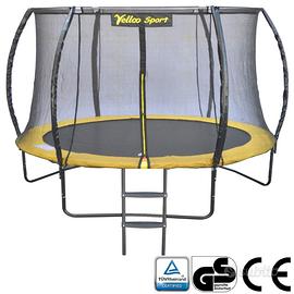 TRAMPOLINO ELASTICO Ø 305 cm GIALLO Tappeto Salta