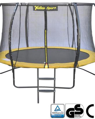 TRAMPOLINO ELASTICO Ø 305 cm GIALLO Tappeto Salta