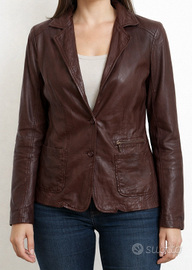 Conbipel giacca vera pelle marrone taglia 42