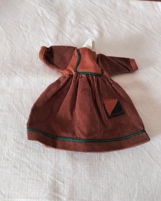 Vestito per bambola marrone nuovo