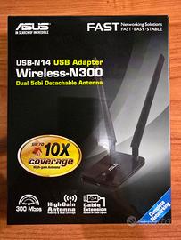 Adattatore Wi-Fi USB ASUS USB-N14 Wireless-N300