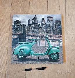 Quadro canvas Vespa 30x30cm Lupia