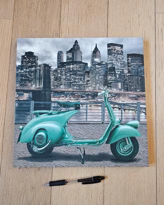 Quadro canvas Vespa 30x30cm Lupia
