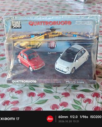 Set 2 Modellini Fiat 500 Mondo Motors 1/43