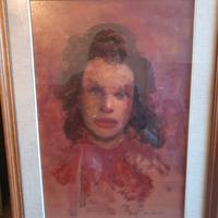 quadro pittura ad olio su cartone tavola Chellini