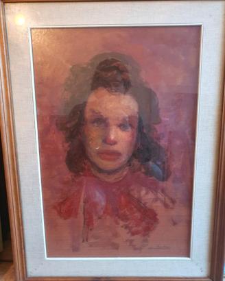 quadro pittura ad olio su cartone tavola Chellini