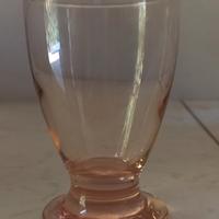 set 6 bicchieri in vetro con sfumature rosa