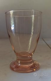 set 6 bicchieri in vetro con sfumature rosa