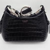 Borsa hobo Bardot mini in pelle stampa coccodrillo