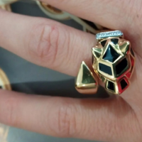 Anello oro stile animalier a pantera