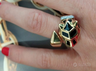 Anello oro stile animalier a pantera