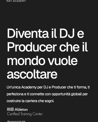 Corso DJ + Producer MAT Academy
