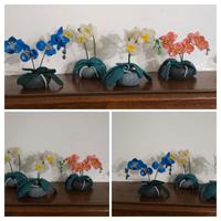 miniatura di orchidea in fimo 