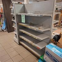 scafalli metallo da negozio gondole