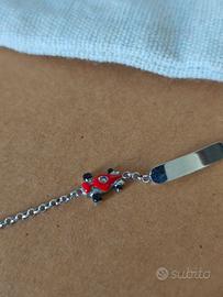 braccialetto in argento battesimo