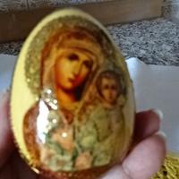 Uovo di Pasqua Ortodosso in legno