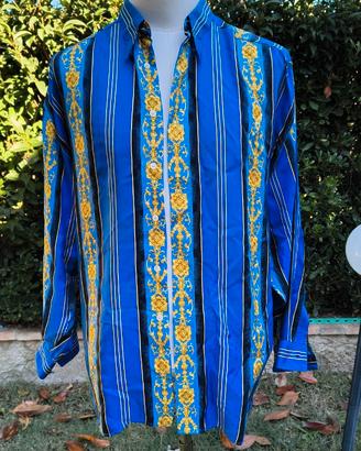 Gianni Versace Camicia uomo 100% Seta Vintage L 5