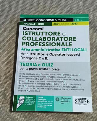 Libro concorso Istruttore e collaboratore professi