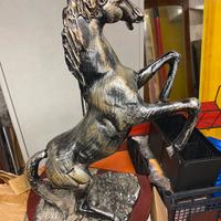 Scultura cavallo in lega