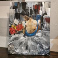 quadro dipinto su tela ballerina 