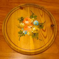 vassoio tirolese in legno della valle di fassa