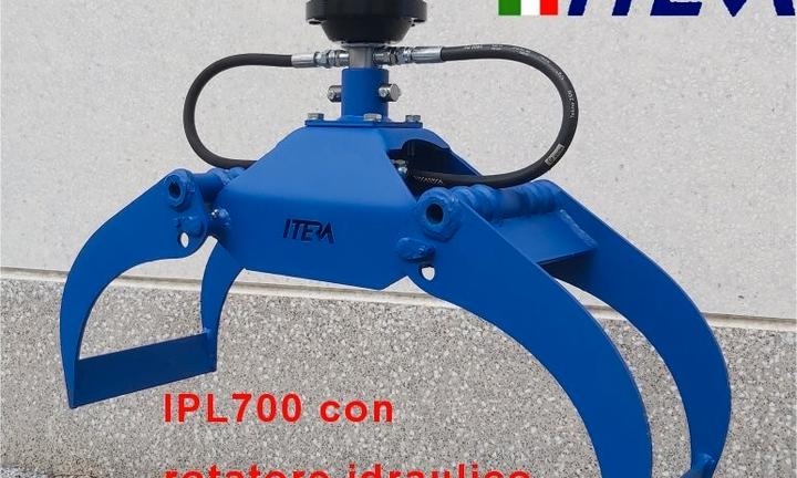 Pinza Legna IPL700+rotatore idraulico 10qli
