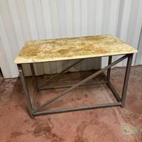 Tavolo industriale 70x118 piano polietilene usato