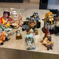 Stock bambole, pierrot, pagliacci in porcellana