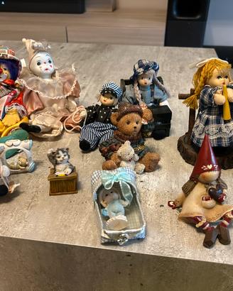 Stock bambole, pierrot, pagliacci in porcellana