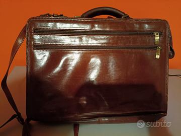 Valigetta in pelle marrone Gianni Conti