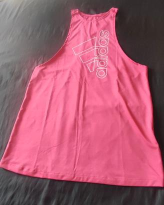 Canotta sportiva Adidas donna rosa