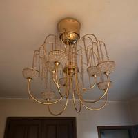 Lampadario placcato oro