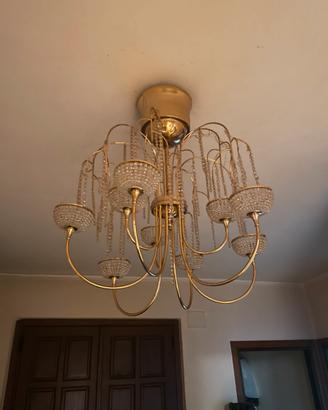 Lampadario placcato oro